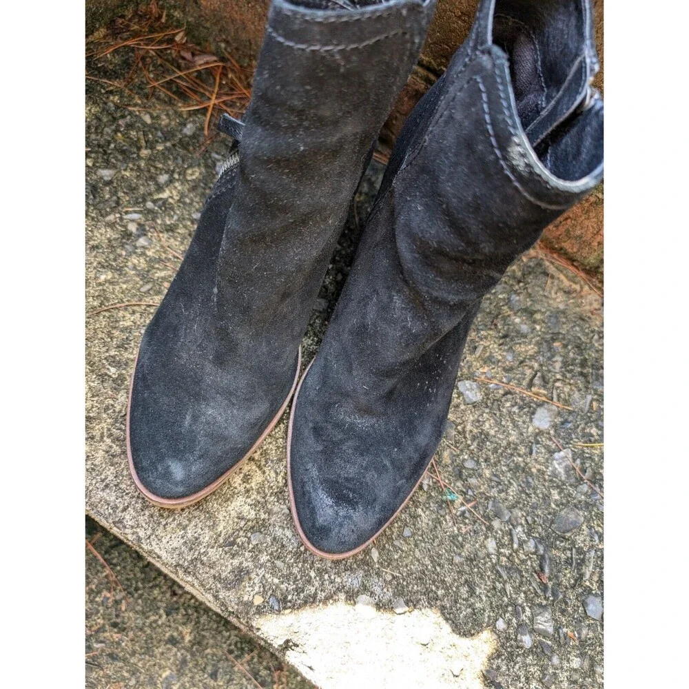 Windsor Smith Shoes Women Sz 8‎ Black Leather Suede Gloria Western Ankle Booties